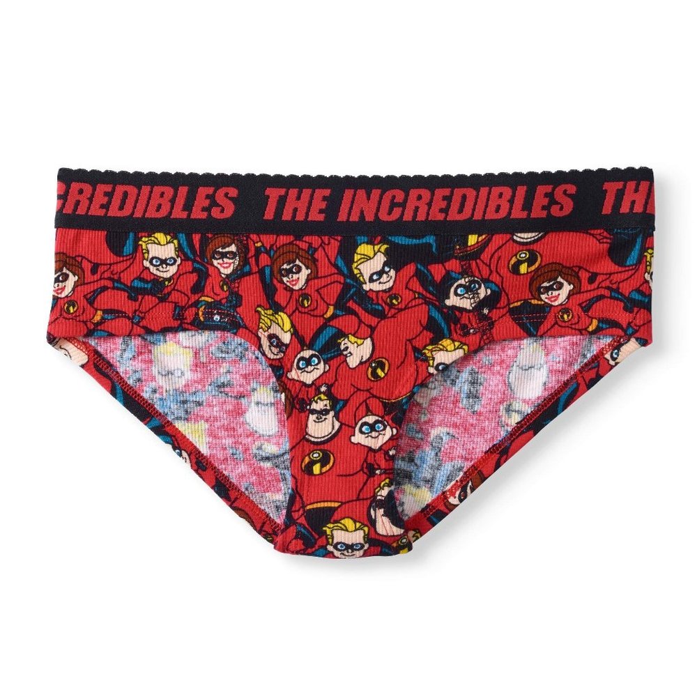 Womens The INCREDIBLES Cotton Ribbed Hipster Panties Size Sm 5 Med 6 Panty NWT